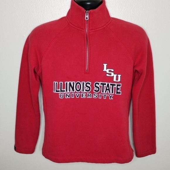 VTG Illinois State Redbirds Women's Small Sweatshirt 1/4 Zip Pullover Jansport - Picture 1 of 7